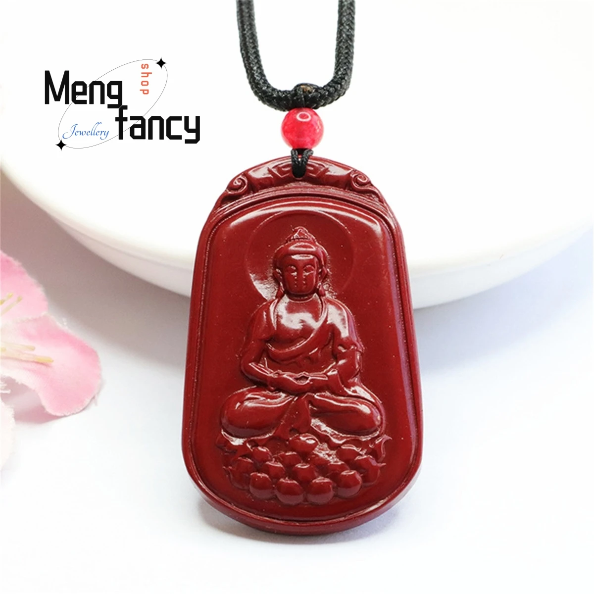 

Natural Genuine Red Sand Purple Gold Buddha Light Illumination Pendant Simple Elegant Personality Retro Fashion Luxury Jewelry