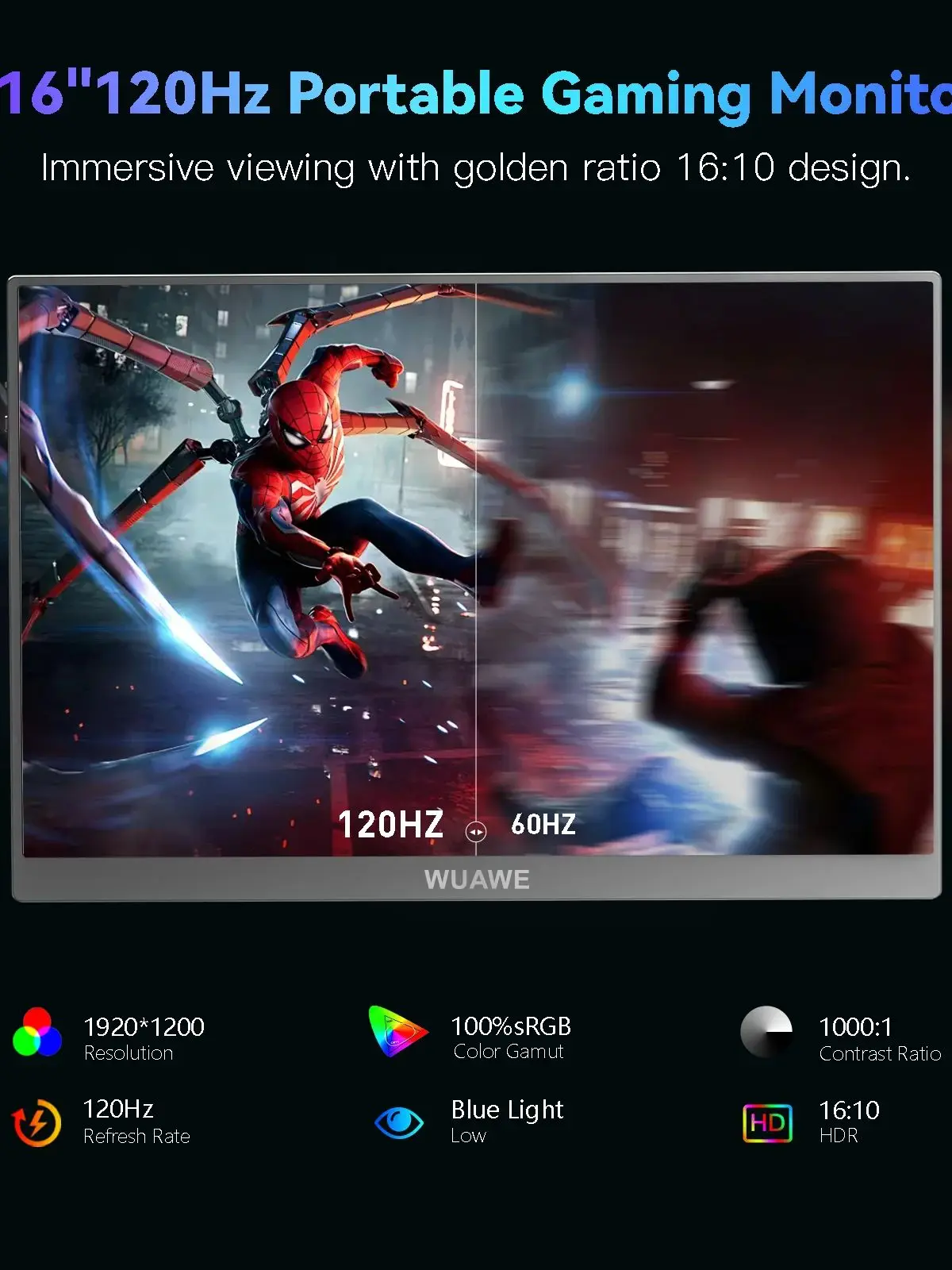  Ƽ ƮϿ ޴ , 1200P PC ÷, IPS LCD FHD ӿ ܺ  ° ǻ ȭ, 16 ġ, 120hz
