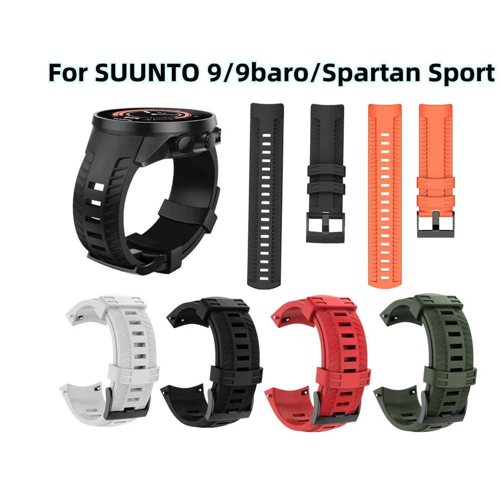 Cinturino Silicone Motivo Rombi Per Suunto 9 Baro / 7 / Spartan – 24mm, 9 Colori