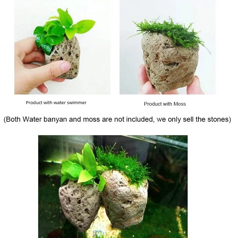 Small Size 5cm Natural Unique Shape Aquarium Fish Tank Floating Rock Stone Suspended Stone Floating Pumice Decor Rock Ornament fish tank ornaments fish tank decorations aquarium ornaments