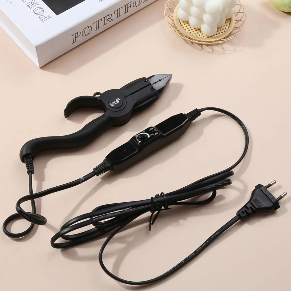 Loof Adjustable Temperatur Profession Hair Styler Keratin Fusion Hair Extension Tongs tweezers for hair extensions