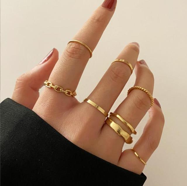 jewelry women rings rose gold ring set vintage sale undefined wholesale bague femme for girls bts accesorios Christmas 2020