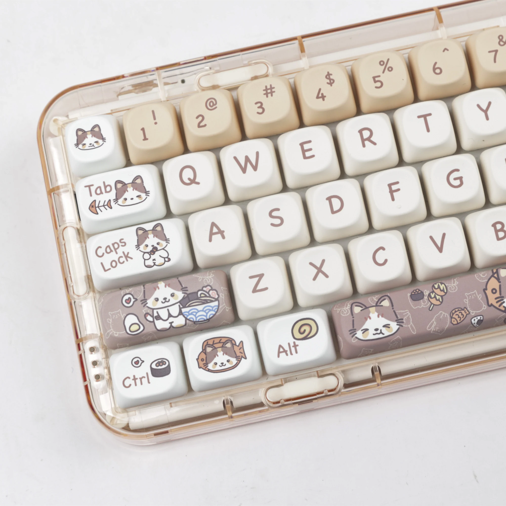 Teclado Mecânico Custom Key Cap Grupo Meow Meow Keycaps Moa Perfil Keycap Personalizado para Layout Ansi