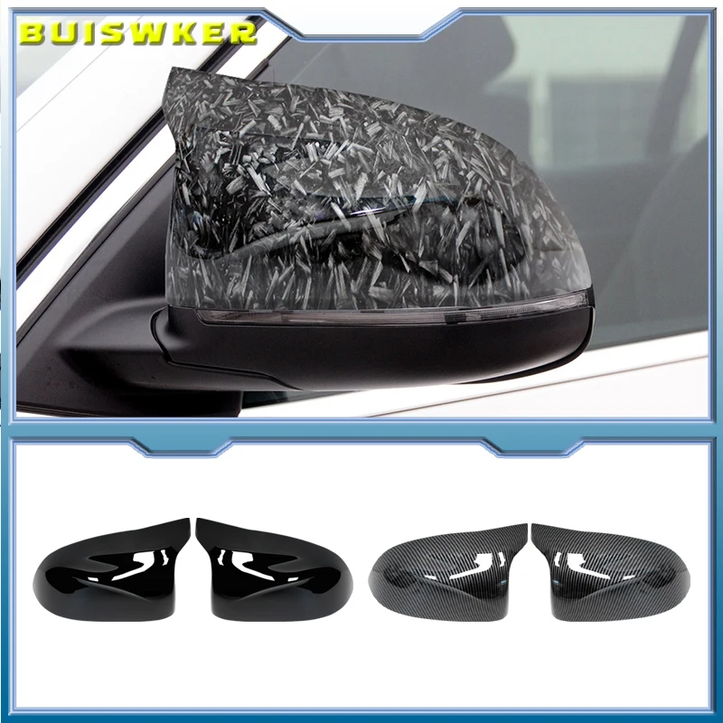 

Автомобильная накладка на боковое зеркало заднего вида для BMW F25, X3, F26, X4, F15, X5, F16, X6 2014, 2015-2018, ярко-черное углеродное волокно
