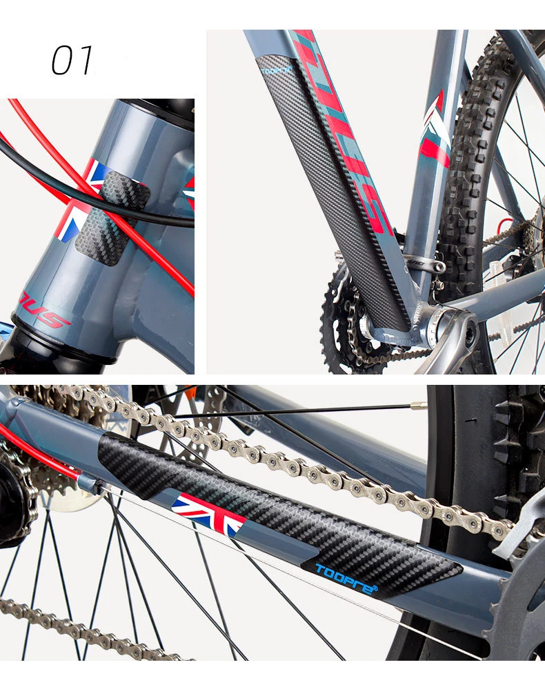 MTB Rennrad Rahmen Schutz Aufkleber Fahrrad Kette Rahmen Schutz Band Schutz Film Kabel Kratzfest – Detail 10