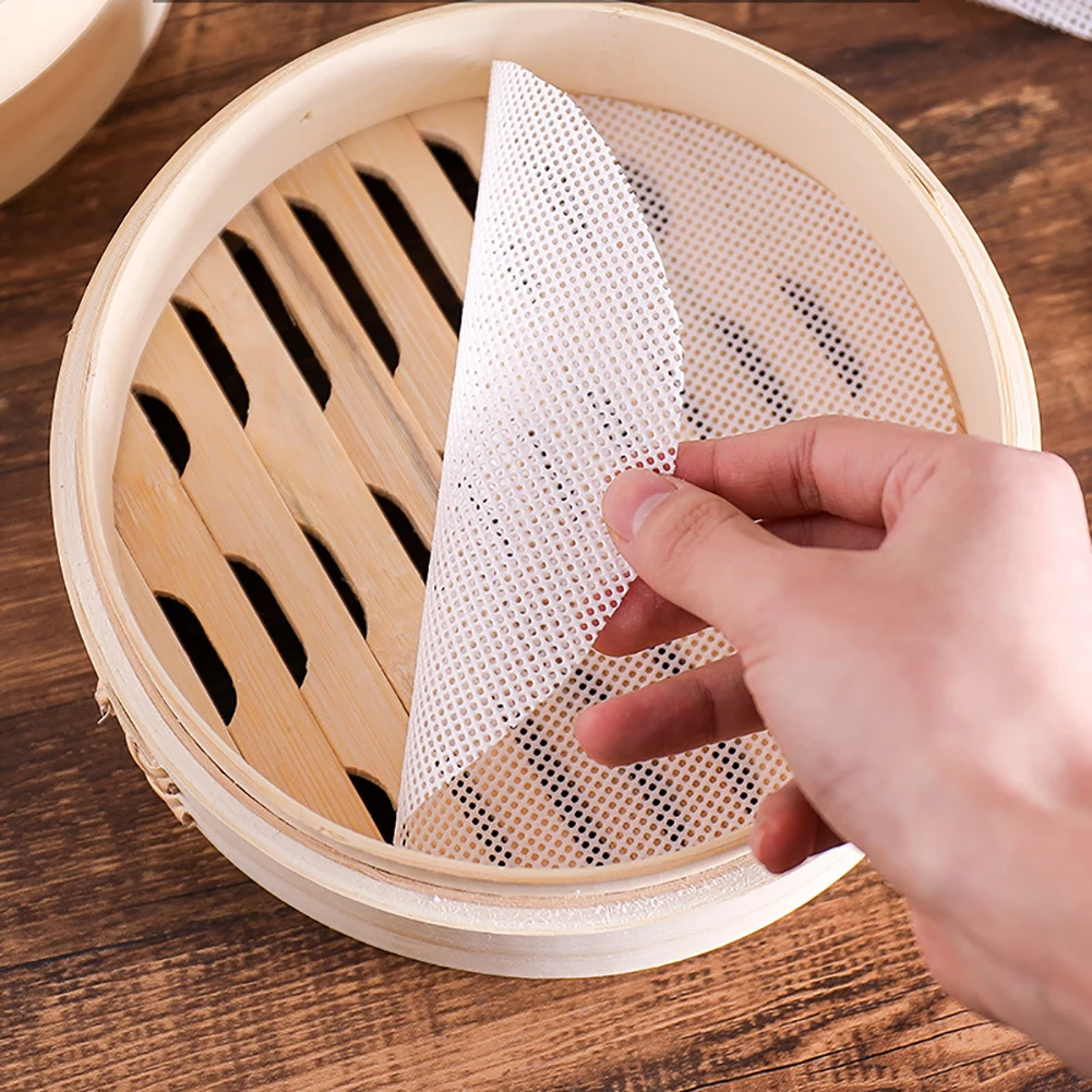 Hcooker 5 PCS Silicone Cuiseur Doublures Maille Non-adhésif Tapis Forme Ronde À La Vapeur Boulettes De Pâte Dim Sum Hcooker 5 PCS Silicone Cuiseur Doublures Maille Non-adhésif Tapis Forme Ronde À La Vapeur Boulettes De Pâte Dim Sum