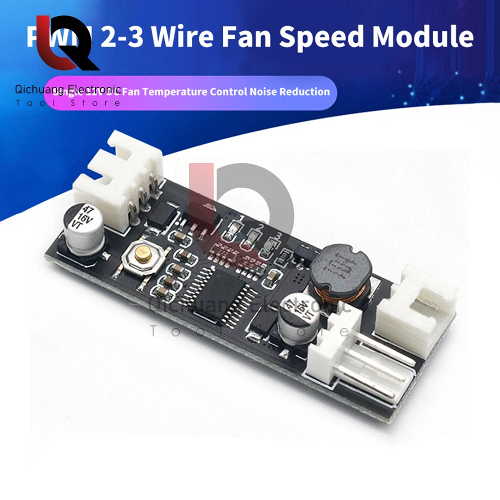 Dc12V 0.8A Dc Pwm 2-3 Fan Fan Controllo Della Temperatura Controller Telaio Computer Modulo Di Riduzione Del Rumore Ntc B 50K 3950