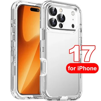 17Pro Custodia rigida trasparente per telefono posteriore Custodia per telefono trasparente antiurto per tutto il corpo per IPhone 17/17 Pro/17 Air/17 ProMax Protezioni