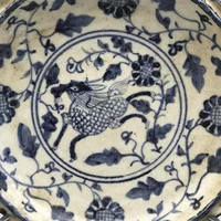 Ancient Jingdezhen Porcelain Blue and White Porcelain Kirintu Porcelain Plate Living Room Ceramic Bowl Antique Folk Collection 2