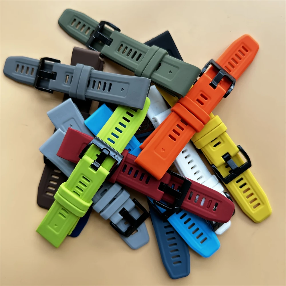 Enhanced Silicone Sport Strap - QuickFit 26/22mm, Universal Fit