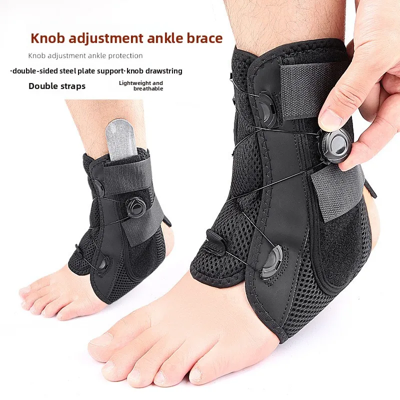Adjustable Ankle Brace for Sprained Ankle Support Brace with Side Stabilizers for Men & Women Ankle Splint Stabilizer