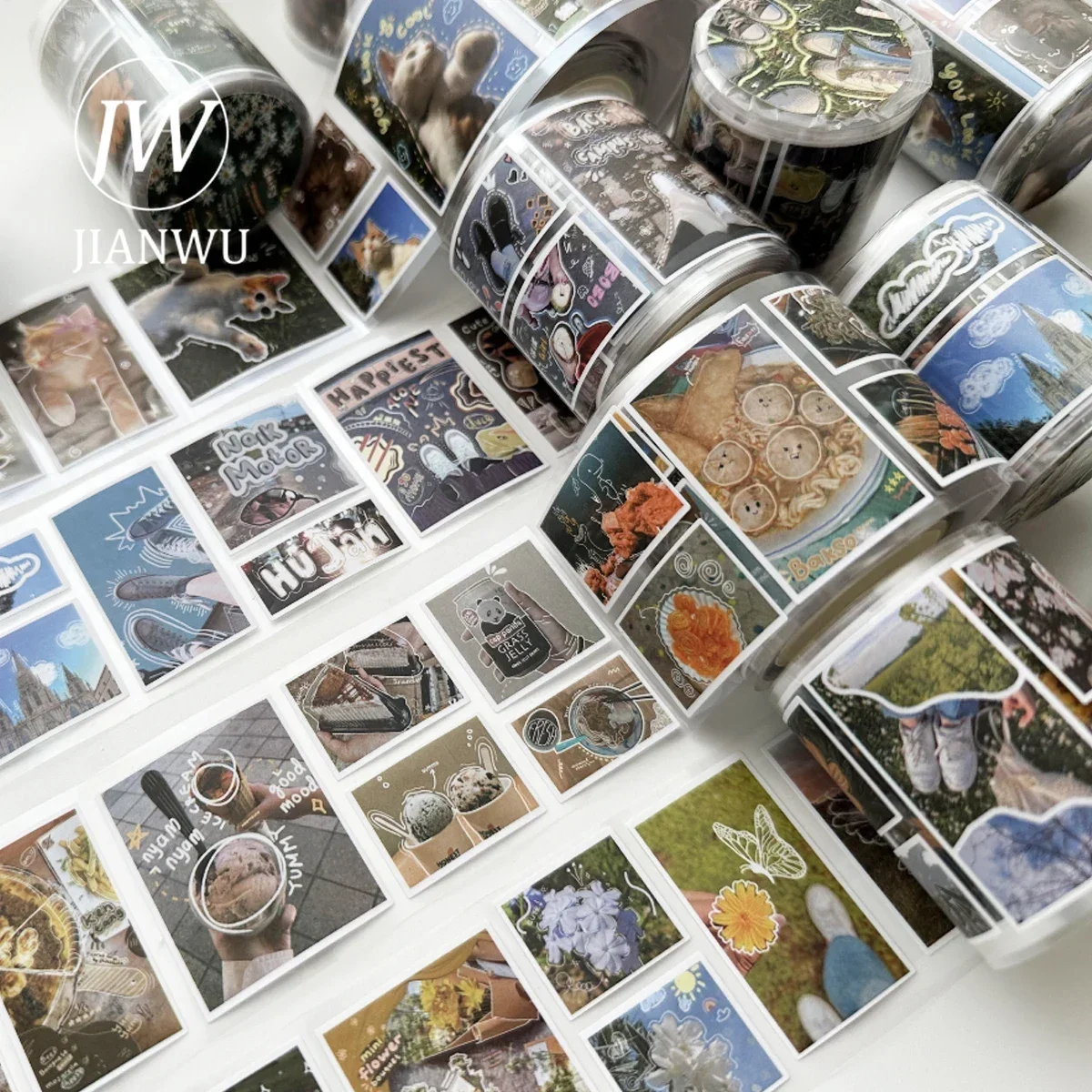 JIANWU 50mm*300cm Romantic Holiday Series Kawaii Travel Landscaping Material Collage Tape Creative DIY Journal Stationery 2