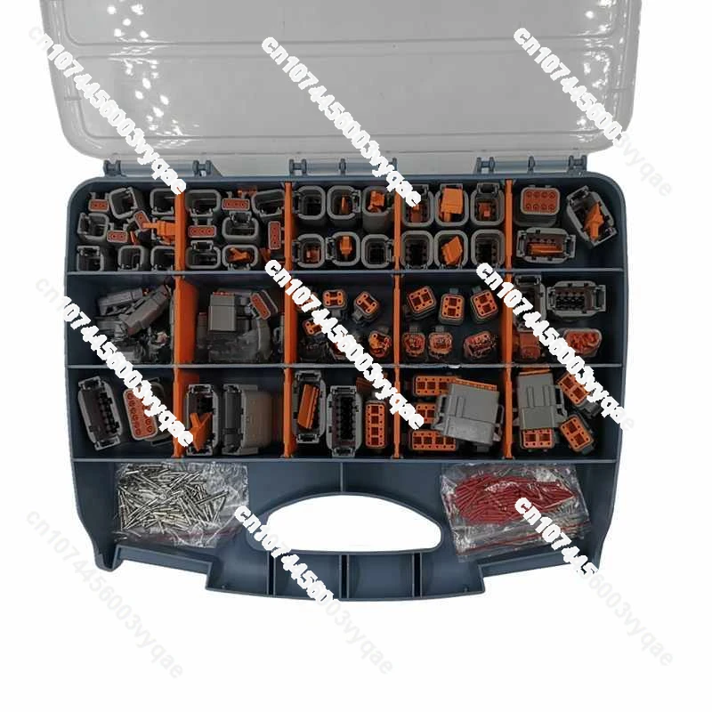 

612 pcs Deustch DTM automotive 2 3 4 6 8 12 pin connectors full Kit Stamped Contacts plug case with blank seal