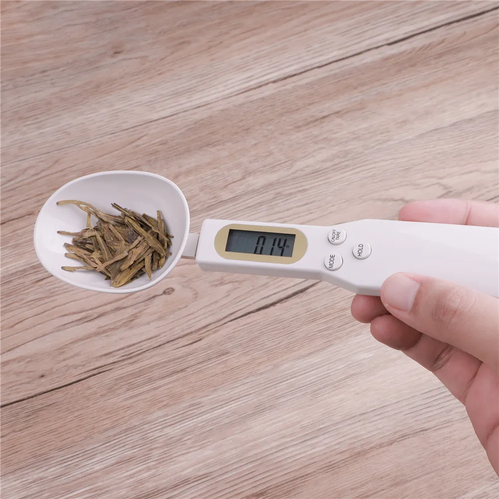 Cântar de bucătărie cu reîncărcare USB 500 g/0,1 g LCD cu măsurare digitală a alimentelor cu linguriță pentru făină Mini instrument de bucătărie pentru cafea cu lapte_voghion.com