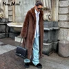 Neo Mint 2024 Winter Luxury Faux Mink Fur Coat Women Iconic Brand Long Outerwear Jacket Crystal Hooks Street Style Warm Overcoat 1