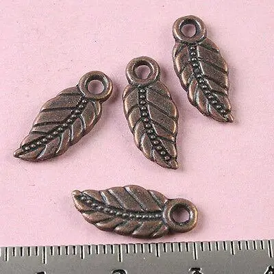

30pcs 17.0x7.1mm copper-tone leaf charms findings h1829