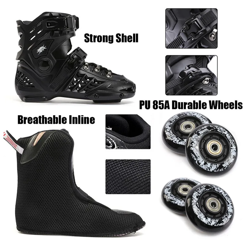 Professional Inline Roller Skates Woman Man Kids Adult Speed Skate Shoes Outdoor Size 34-46 roller skates
