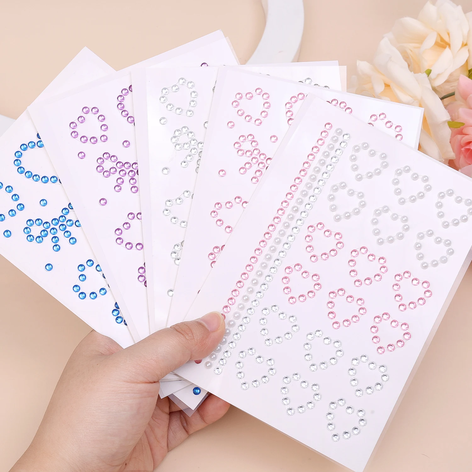 Acrylic Heart Bow Stickers for Party Costumes