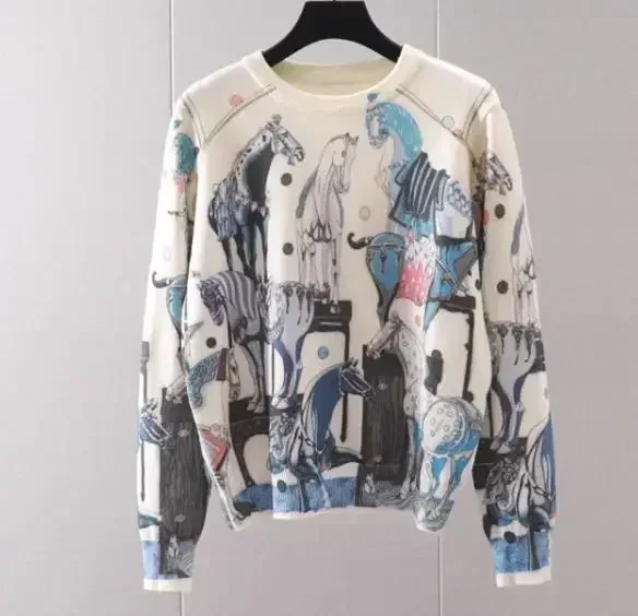 Pull-over en tricot à col roulé pour femmes en Bleu