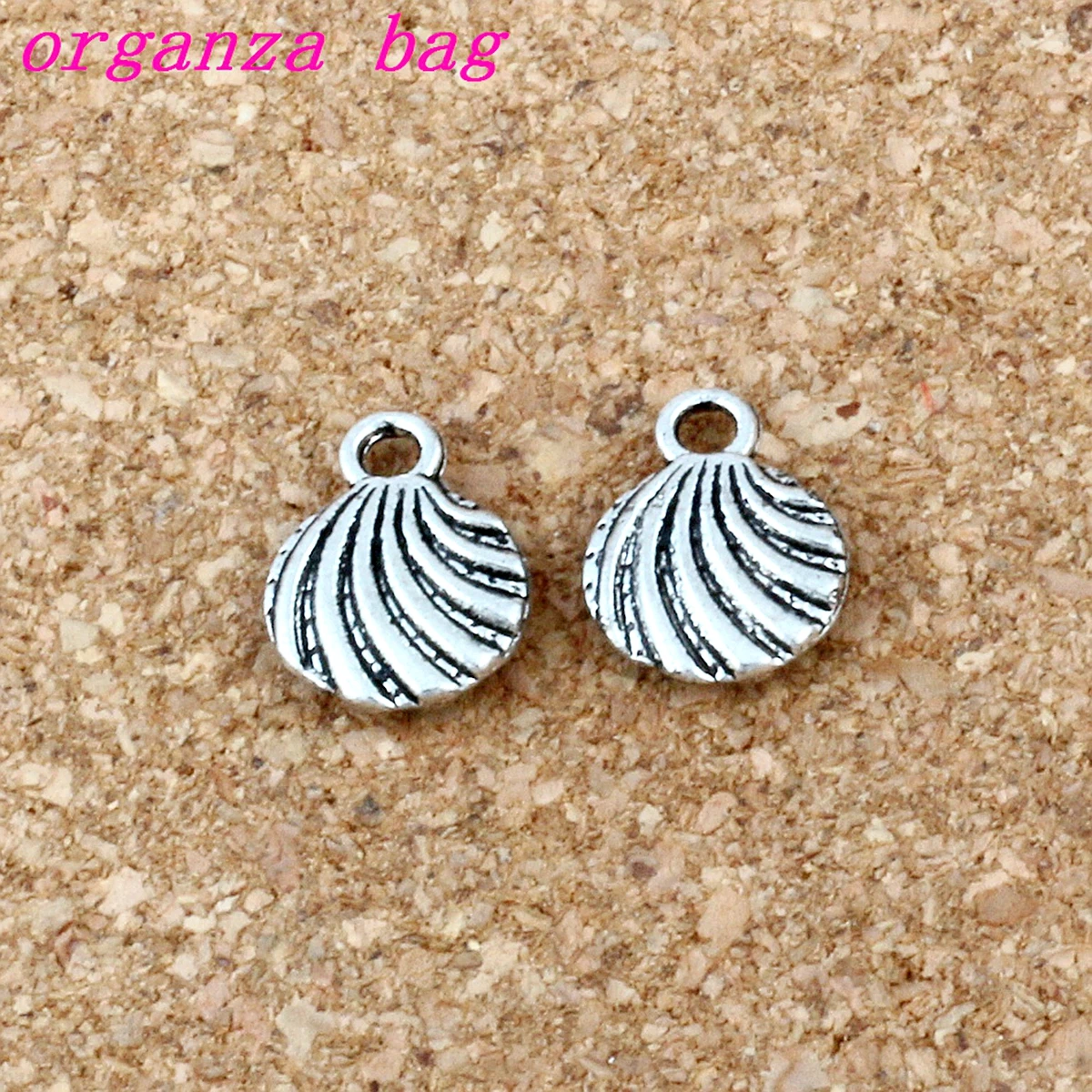 100Pcs Tibetan Silver Alloy Sea Shell Charm Pendants For Jewelry Making Finding 9.5x13mm A-190