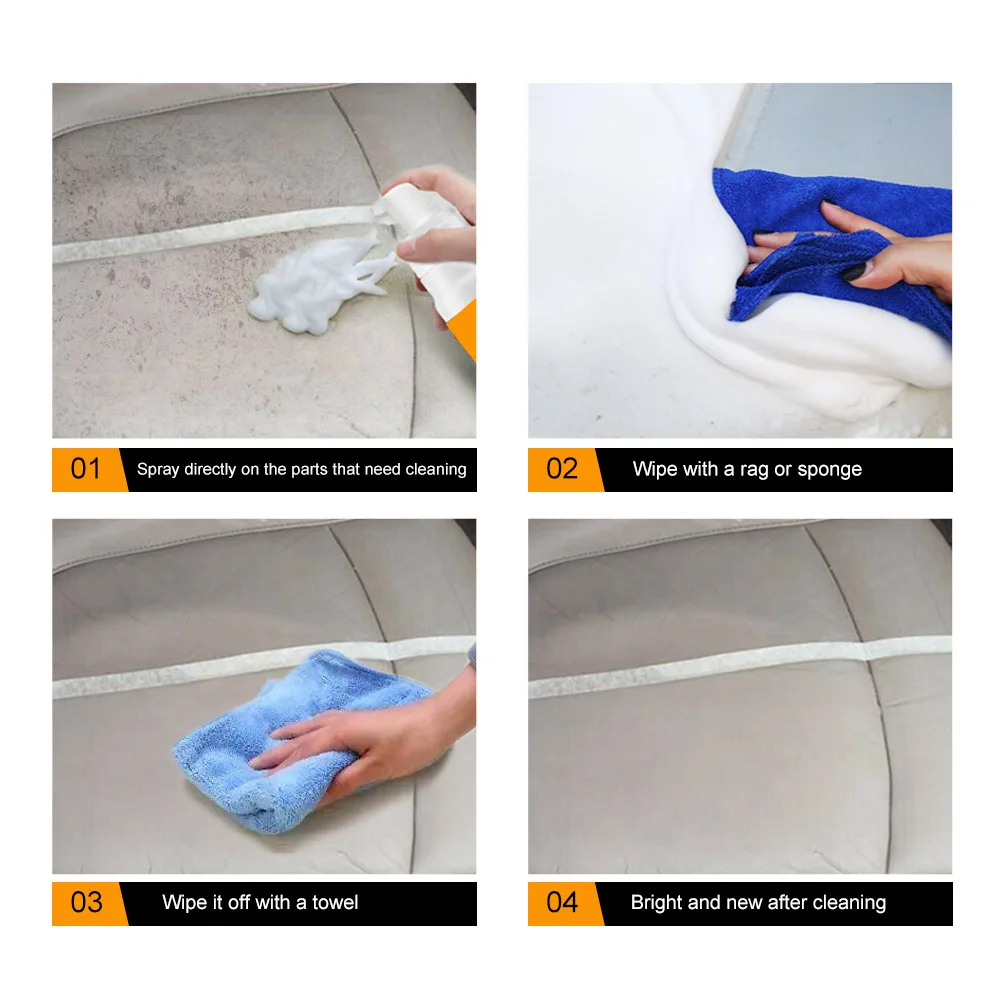 Foam Cleaner Multifunction Universal Car Interior Foam Cleaner Anti-aging Cleaning Foam Spray Automobile Cleaning Accessories 30/60/100/150ml