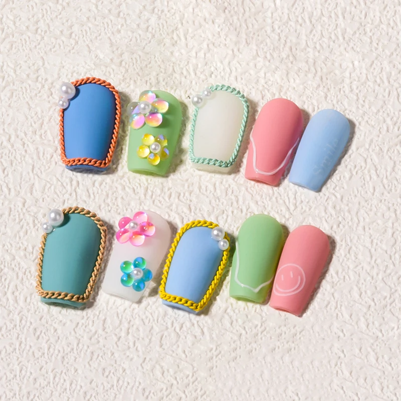 Gemischte Meerjungfrau Perlen Sommer Nail Art Charms Dekorationen Strass 3D Kristall Glas Flatback Glänzende Nägel Zubehör Zubehör – Detail 6