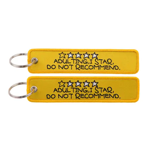 1pcs Computer Pop-up Window Quotes Embroidered Keys Tag Keychains For Motorcycles Backpack Fashion Key Ring Accessories Gifts - Image 13