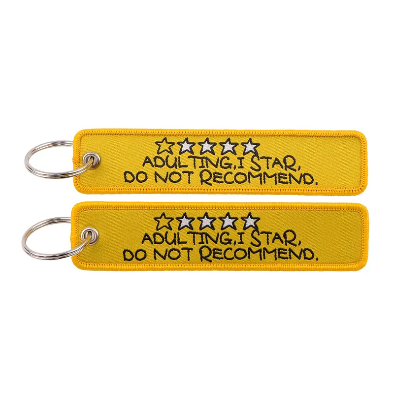 1pcs Computer Pop-up Window Quotes Embroidered Keys Tag Keychains For Motorcycles Backpack Fashion Key Ring Accessories Gifts - Image 13