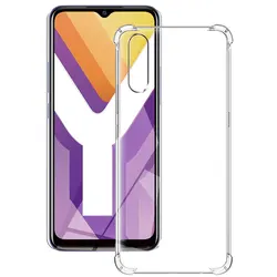 Clear Shockproof Silicone Soft Phone Cover - Transparent Protective Case for vivo v17 Neo (Shockproof Case)