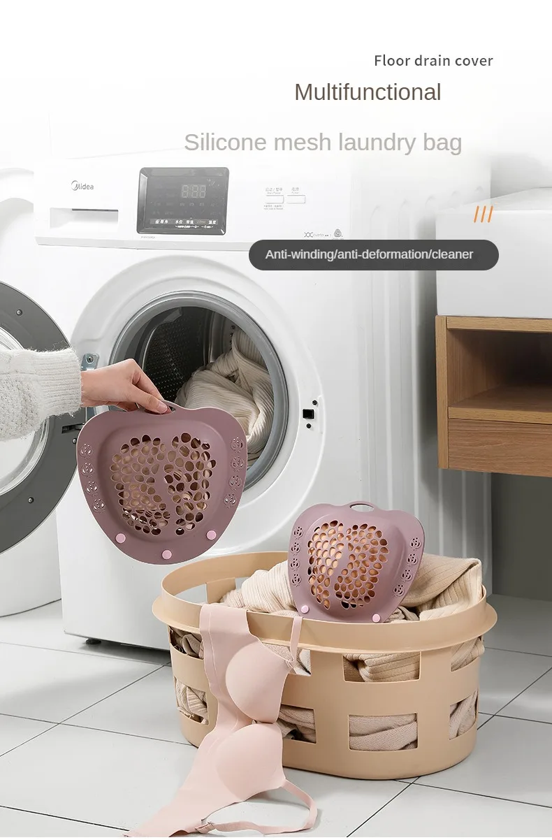 Description Picture 2 of item1pcs Silicone Laundry Bag Bra Wash Bag Household Anti-deformation Laundry Organizer Suitable for Any Light and Small Clothing