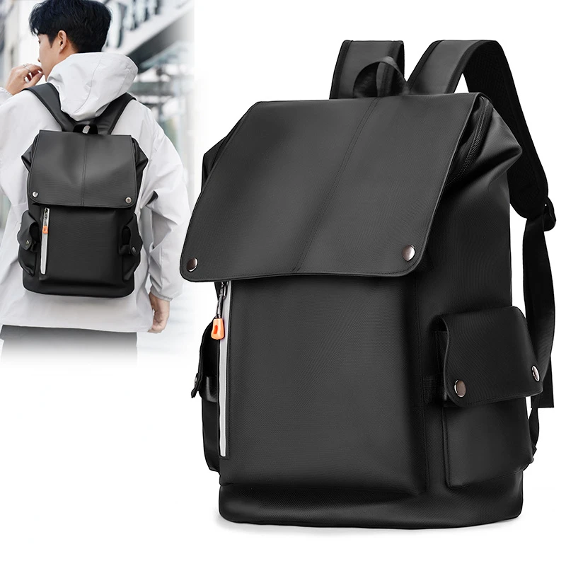 Oxford Backpack Men's Solid Color Portable Computer Bag Large Capacity Travel Bag Student Schoolbag Wholesale
