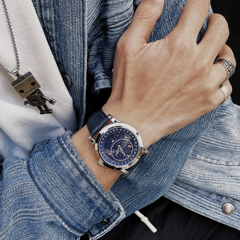 Antique Design Watches for Man Waterproof Stainless Steel Leather Band Quartz Luminous Luxury Wristwatches Free Shipping