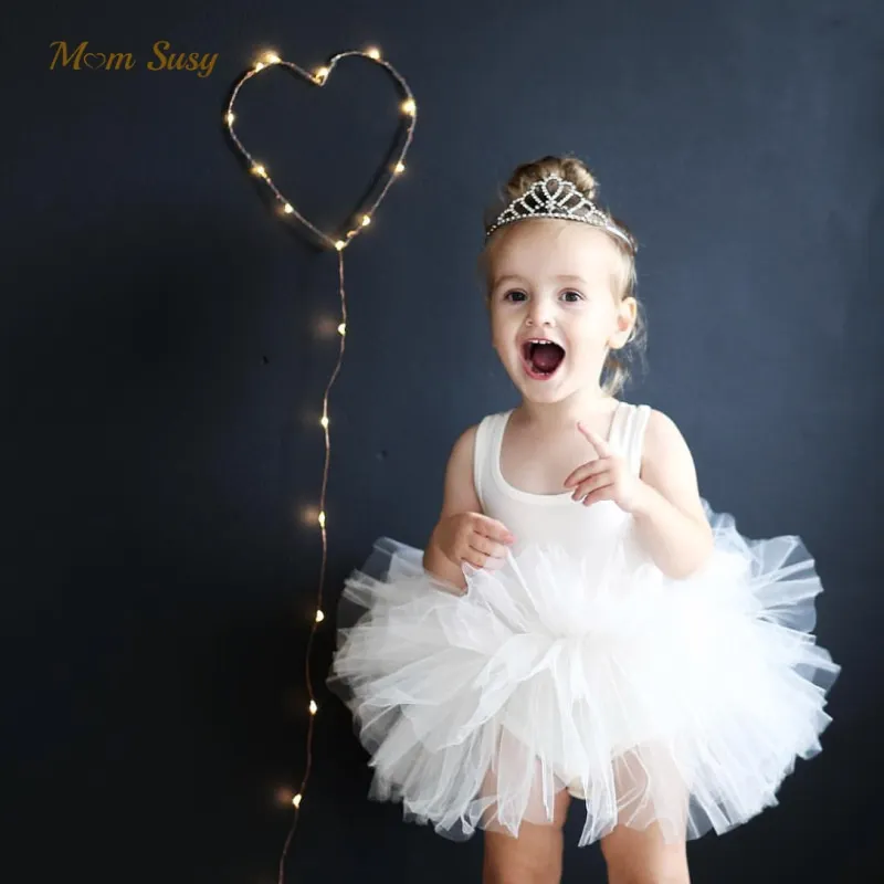 Baby Girl Princess Tutu Dress Sleeveless Infant Toddler Puffy Ballet Dress Party Dance Baby Clothes 1-8Y girls dress princess costume kids clothes children dance suit