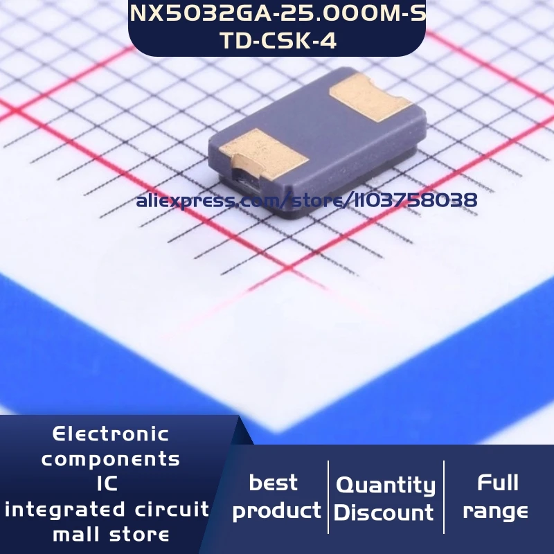 50개/묶음 NX5032GA-25.000M-STD-CSK-4 25MHZ ±20ppm 8pF 5032 2P 크리스탈 오실레이터 공진기 2-SMD 재고 있음