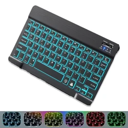 Wireless RGB Backlit Rechargeable Keyboard and Mouse Set (7 Color Keyboard)