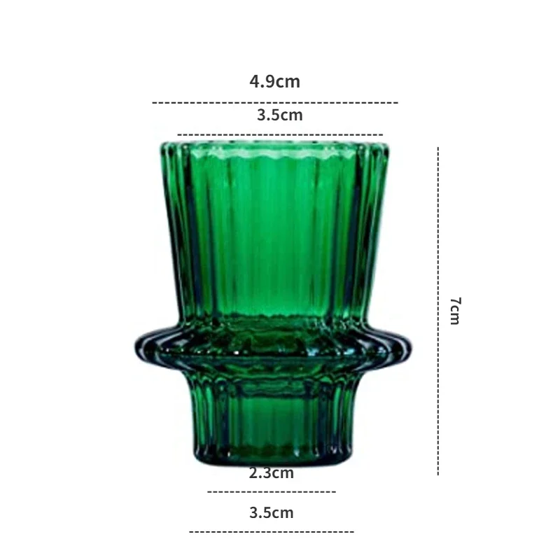 Porte bougie en verre couleur cuivre orange - L'Incroyable