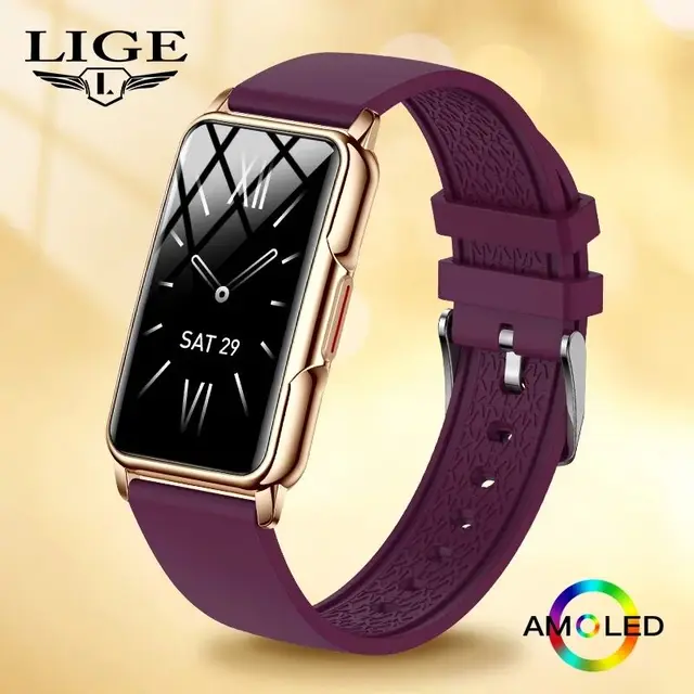 LIGE hommes bande intelligente femmes montre 1.47 pouces pleine touche fréquence cardiaque sport Fitness Smartwatch pour Android IOS Bracelet intelligent dames 1