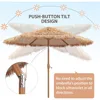 Thatched Hula Tiki Beach Umbrella Hawaiian Style, UV Protect Thatch Umbrella with Tilt Design, Patio, Pool, Garden, Outdoor 3
