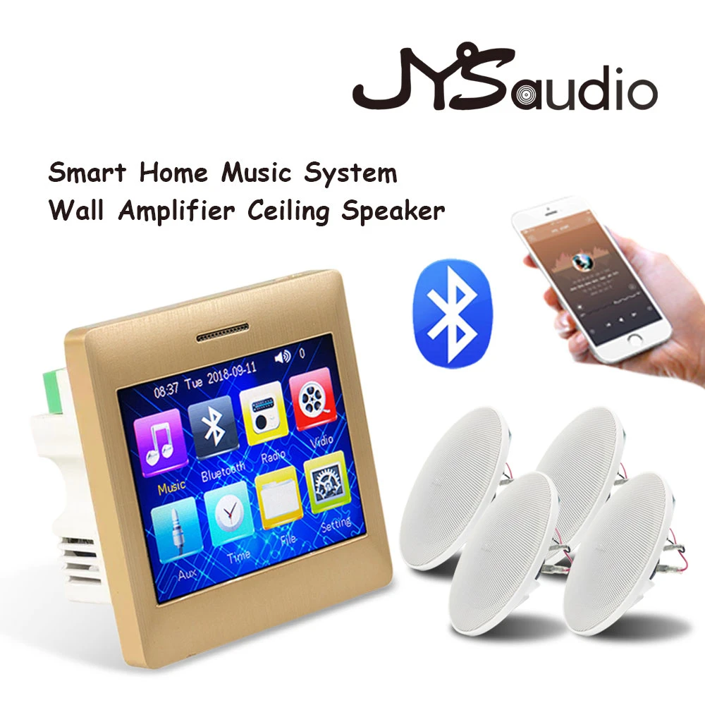 Sistema de sonido de cine en casa Bluetooth Mini amplificador de pared Surround HiFi estéreo altavoz de techo reproductor de música kit de Audio bocina|Amplificador| - AliExpress
