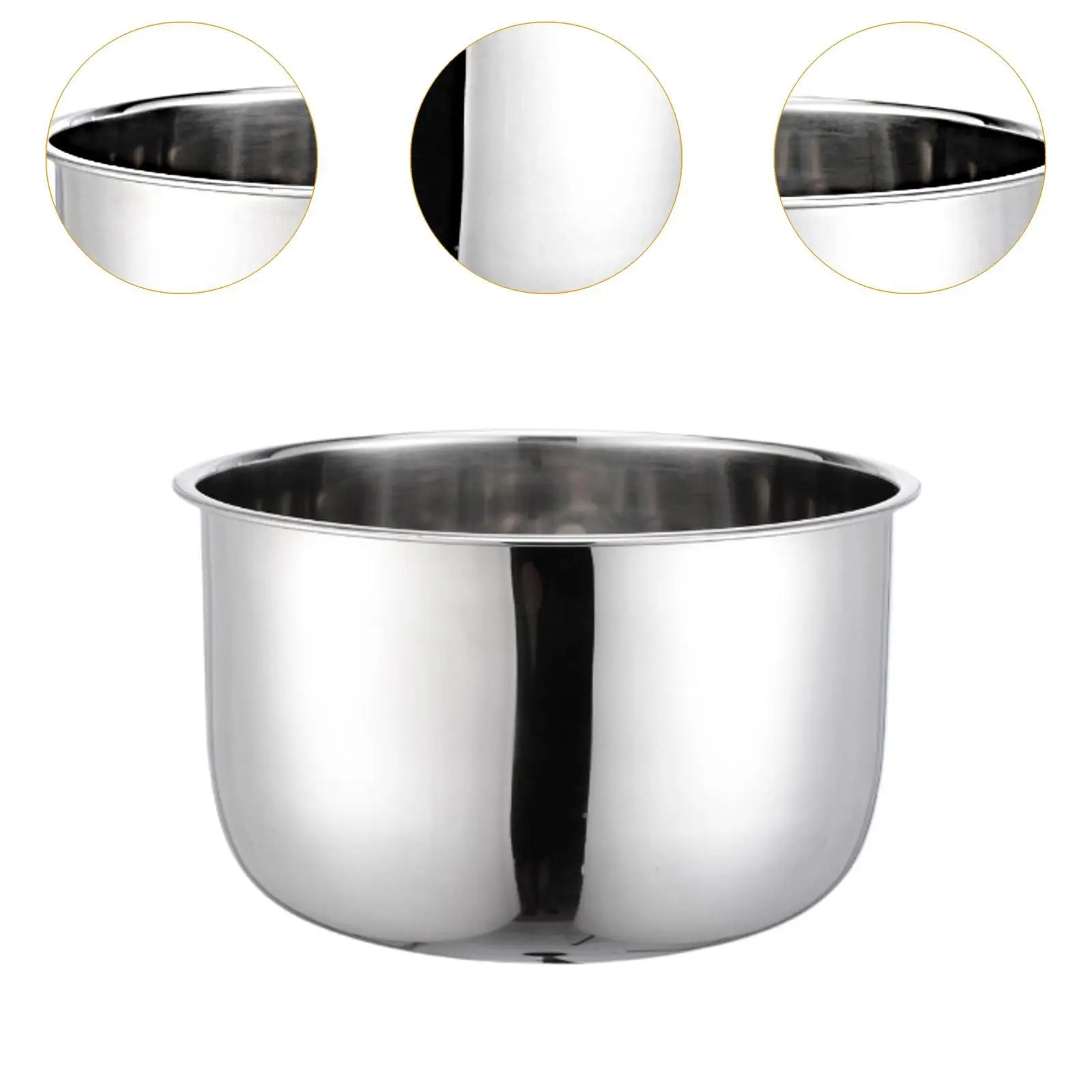 Rice Cooker Inner Pot Stainless Steel Cookware Multiuse Round Practical Kithcen Tool Stainless Steel Inner Pot for Restaurant