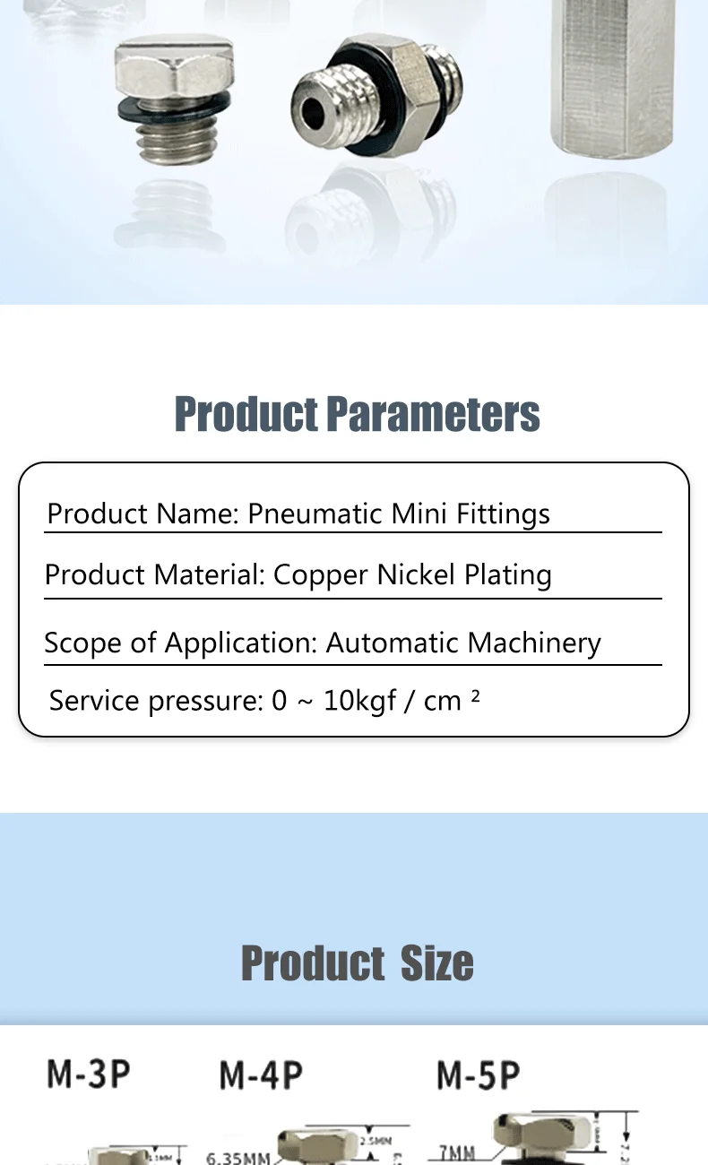 Metall Mini Air Pneumatische Rohrverschraubung Messing Gerade Ellenbogen T-Rohr Innengewinde M3 M5 M6 1/8 OD Stecker Adapter Schnellverbinder – Detail 3