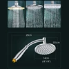 Bathroom 6 inch roundness quadrate shower head ABS Chrome shower head water saving bathroom rain spa square handheld Shower Set 2