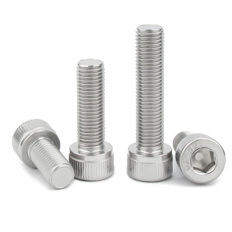 Hexagon Socket Head Cap Screws Fine Thread M6 M8 M10 M12 1-10pcs 304 A2 Stainless Steel Allen Bolts Pitch 0.75/1.0/1.25/1.5mm hexagon socket screw hex socket cap screw stainless steel screws stainless steel screw