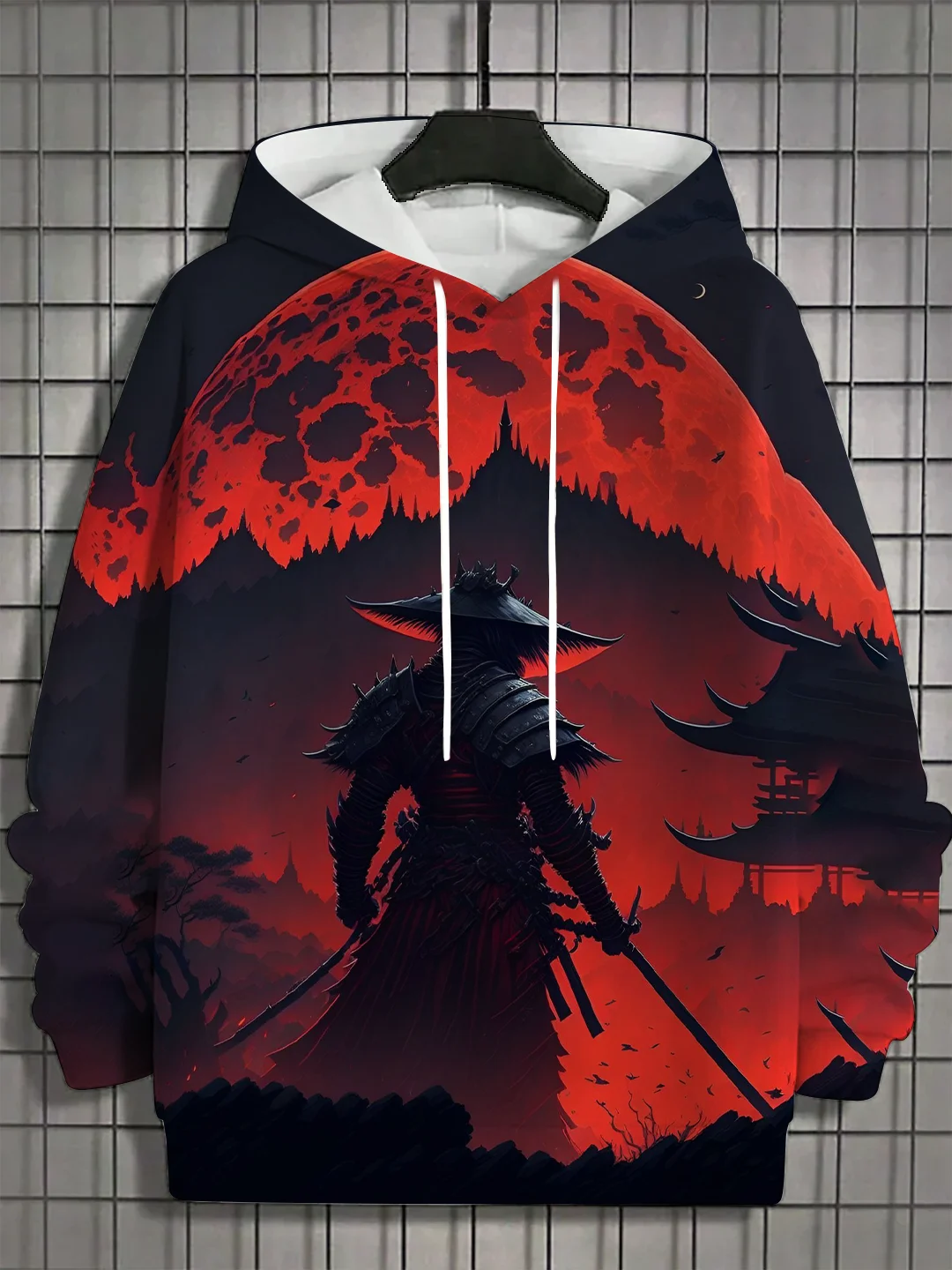 thumbnail image 1 of Sudadera con capucha para hombre nueva de otoño 2024 con estampado 3D de samuráis japoneses, sudadera con capucha de estilo hip hop de moda callejera, ropa para hombre, 1 of 5