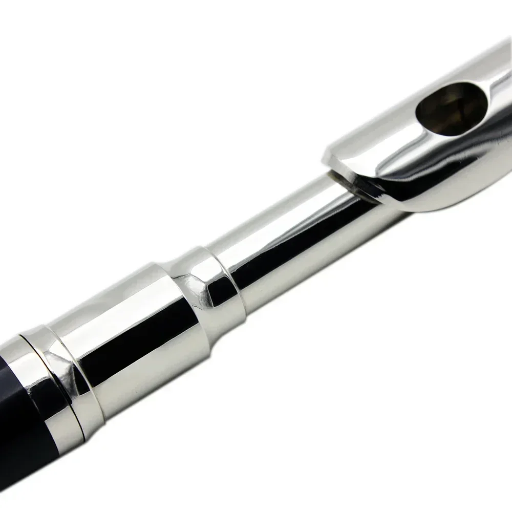 Black Silver Piccolo Professional C Key Piccolo with Padded Case Cleaning Cloth Stick Screwdriver Accessories piccolo accessories c key flute