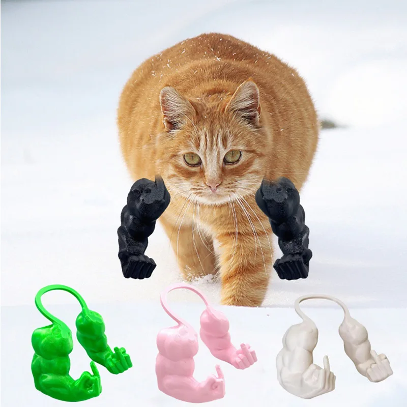 재미있는 고양이 근육 팔 할로윈 의상 3D 프린팅 팔 애완동물 코스프레 액세서리 목걸이 의상 재미있는 사진 소품
