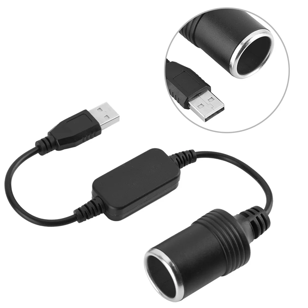 

Car Cigarette Lighter USB Socket 5V To 12V Power Bank Light Adapter GPS Socket Male WireController To Auto Interior Accessories