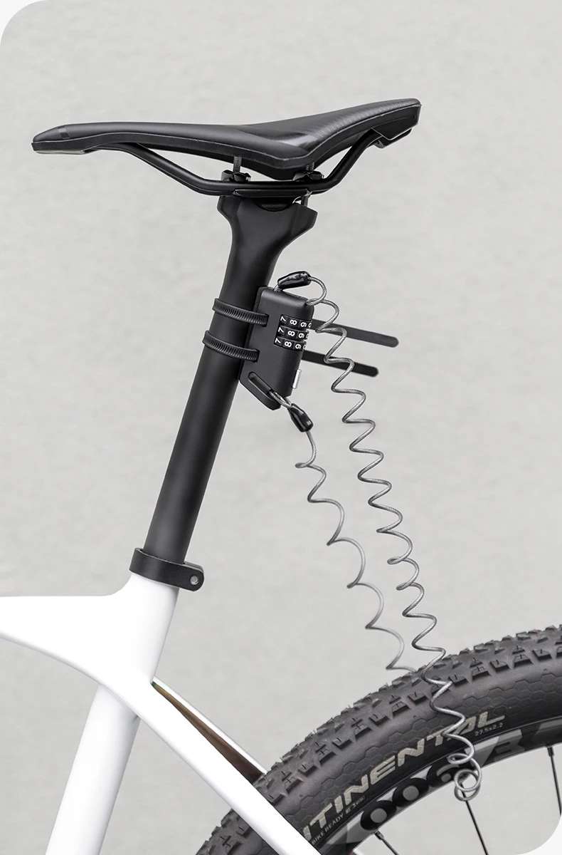 ROCKBROS fahrrad mini schloss tragbar 3-stelliges passwort kabels chloss fahrhelm schloss sicherheit stahldraht schloss mtb fahrrad zubehör – Detail 9