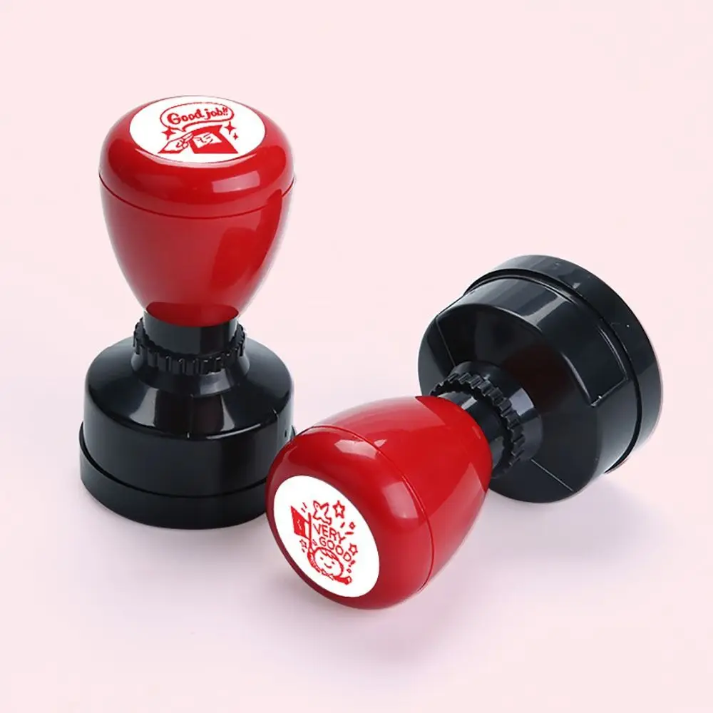 Teacher Encourage Stamp Emoticons Seal Self-ink Stamps Children Award Praises Stamps DIY Scrapbooking Seal Teacher Supplies 1PC