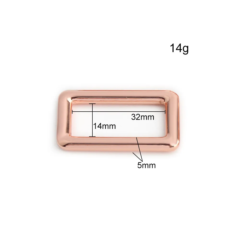 Rose Gold Metal Buckles and Sliders for Straps and Belts - Adjustable Tri Glide Accessory Set (5/10/20pcs)